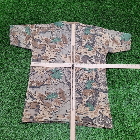 Vintage 90s Red-Head Advantage Camo Shirt Medium 20x26 Green Brown USA - Picture 3 of 14